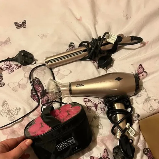 Hair straightener and hairdryer