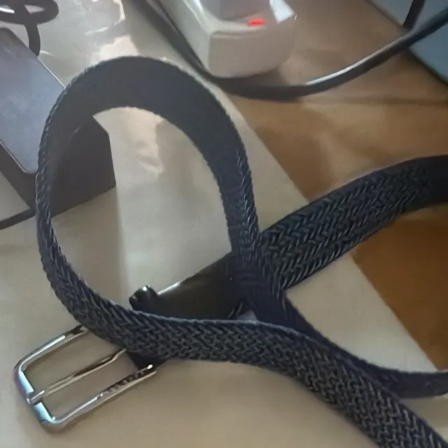 Hugo Boss 85 cm Woven Belt – Navy Blue